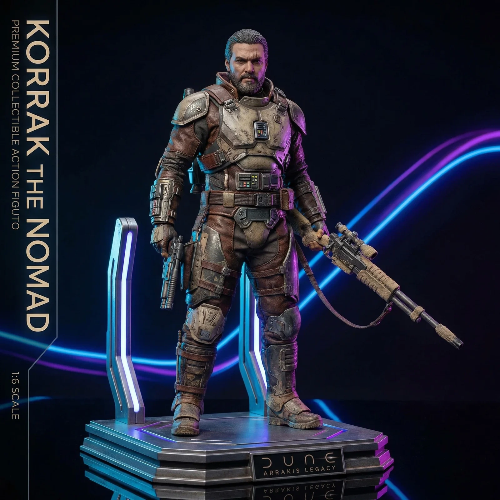 沙丘系列沙漠行者1比6高端收藏级手办正面展示